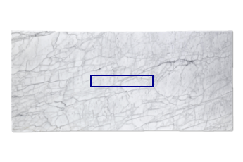 Pedana verticale di Calacatta Zeta marmo su misura per soggiorno o ingresso 90x18 cm