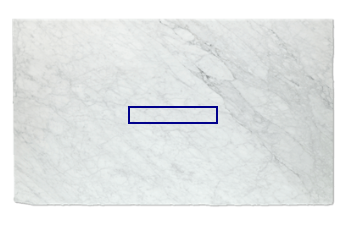 Contremarche de Blanc Carrare marbre sur mesure pour salon ou entrée 90x18 cm