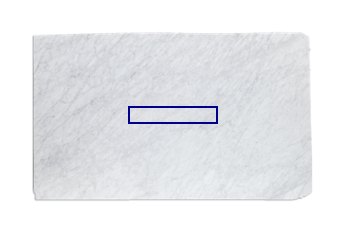 Optrede stootbord van Bianco Carrara marmer op maat voor woonkamer of entree 90x18 cm