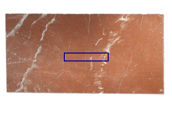 Contrahuella de Rojo Alicante marmol a medida para living o entrada 90x18 cm