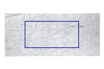 Table top, rectangular made of Calacatta Zeta marble cut to size for table top 180x90 cm
