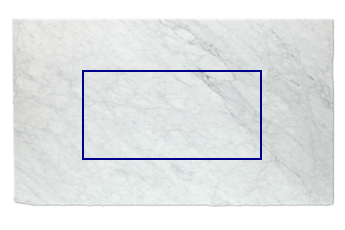 Table top, rectangular made of Bianco Carrara marble cut to size for table top 180x90 cm