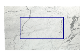 Tavola, rettangolare di Statuario Venato marmo su misura per tavola 180x90 cm