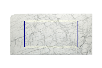 Table top, rectangular made of Calacatta Zeta marble cut to size for living or entrance hall 180x90 cm