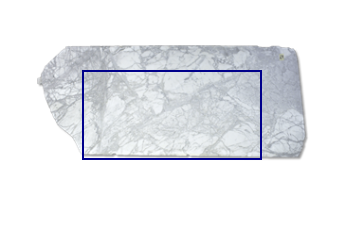 Tavola, rettangolare di Calacatta Belgia marmo su misura per tavola 180x90 cm