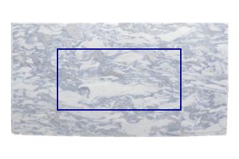 Table top, rectangular made of Calacatta Blue marble cut to size for living or entrance hall 180x90 cm