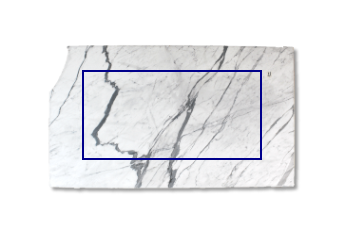Table top, rectangular made of Statuario Venato marble cut to size for living or entrance hall 180x90 cm