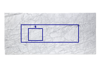 Top cucina, lavare di Calacatta Zeta marmo su misura per cucina 200x62 cm