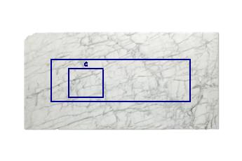 Kitchen top, rinse made of Calacatta Zeta marble cut to size for kitchen 200x62 cm