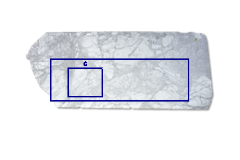 Plan de cuisine, laver de Calacatta Belgia marbre sur mesure pour cuisine 200x62 cm
