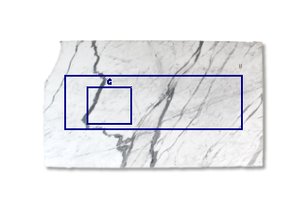 Top cucina, lavare di Statuario Venato marmo su misura per cucina 200x62 cm