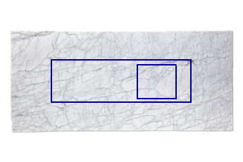 Kitchen top, cook made of Calacatta Zeta marble cut to size for kitchen 200x62 cm