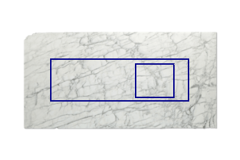 Kitchen top, cook made of Calacatta Zeta marble cut to size for kitchen 200x62 cm