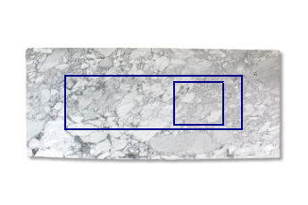Kitchen top, cook made of Arabescato marble cut to size for kitchen 200x62 cm