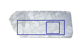 Kitchen top, cook made of Calacatta Belgia marble cut to size for kitchen 200x62 cm