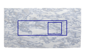 Kitchen top, cook made of Calacatta Blue marble cut to size for kitchen 200x62 cm