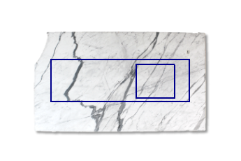 Kitchen top, cook made of Statuario Venato marble cut to size for kitchen 200x62 cm