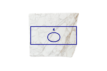 Vanity-top made of Calacatta Oro marble cut to size for bathroom 150x60 cm