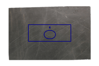 Vanity-top made of Pietra Grey marble cut to size for bathroom 150x60 cm