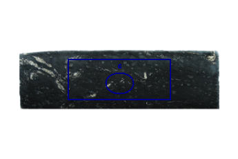 Evier de Titanium Black granit sur mesure pour salle de bains 150x60 cm
