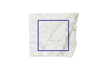 Gesägte Platte aus Calacatta Oro Marmor nach Mass für Wandplatten 100x100 cm
