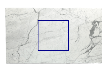 Cut to size slab made of Statuario Venato marble cut to size for wall covering 100x100 cm