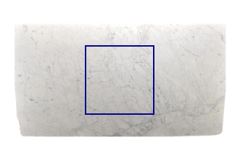 Plaque scié de Statuarietto Venato marbre sur mesure pour sols 100x100 cm