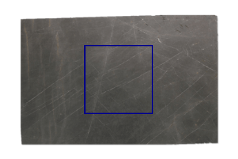 Gesägte Platte aus Pietra Grey Marmor nach Mass für Wohnzimmer oder Eingang 100x100 cm