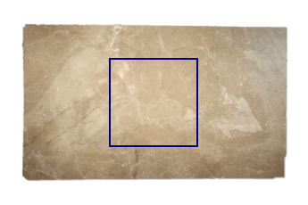 Plaque scié de Emperador Light marbre sur mesure pour salle de bains 100x100 cm