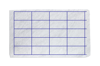 Tegels 61x30.5 cm van Bianco Carrara marmer op maat voor woonkamer of entree