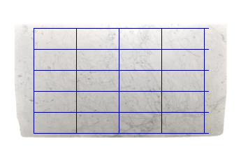Dalles 61x30.5 cm de Statuarietto Venato marbre sur mesure pour salon ou entrée