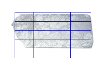 Dalles 61x30.5 cm de Calacatta Belgia marbre sur mesure pour salon ou entrée