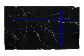Dalles 40x40 cm de Noir Marquina marbre sur mesure pour cuisine