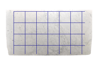 Tiles 40x40 cm made of Statuarietto Venato marble cut to size for wall covering