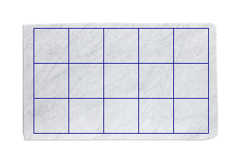 Tegels 50x50 cm van Bianco Carrara marmer op maat voor badkamer