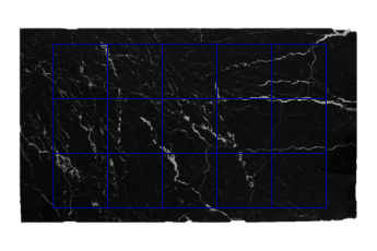 Tiles 50x50 cm made of Nero Marquina marble cut to size for wall covering