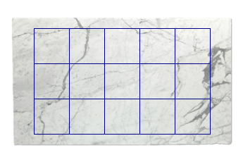 Tiles 50x50 cm made of Statuario Venato marble cut to size for living or entrance hall