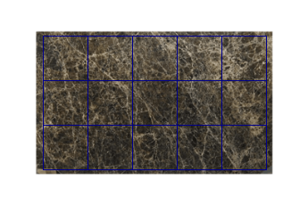 Tiles 50x50 cm made of Emperador Dark marble cut to size for bathroom