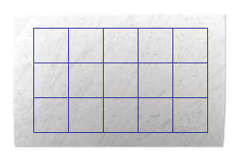 Tiles 50x50 cm made of Bianco Carrara Gioia marble cut to size for flooring