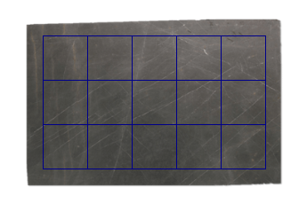 Tiles 50x50 cm made of Pietra Grey marble cut to size for flooring