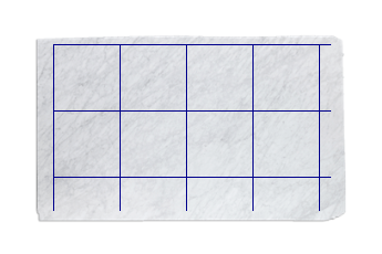 Tegels 60x60 cm van Bianco Carrara marmer op maat voor woonkamer of entree