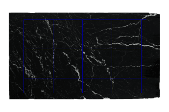 Tiles 60x60 cm made of Nero Marquina marble cut to size for kitchen