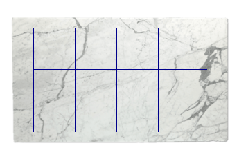Tiles 60x60 cm made of Statuario Venato marble cut to size for kitchen