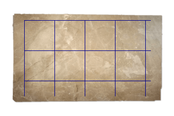 Tiles 60x60 cm made of Emperador Light marble cut to size for kitchen