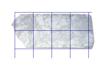 Dalles 60x60 cm de Calacatta Belgia marbre sur mesure pour sols