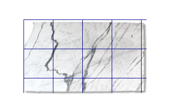 Pavimenti 60x60 cm di Statuario Venato marmo su misura per cucina
