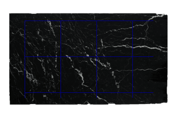 Dalles 70x70 cm de Noir Marquina marbre sur mesure pour salle de bains