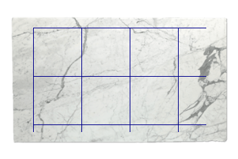 Pavimenti 70x70 cm di Statuario Venato marmo su misura per bagno