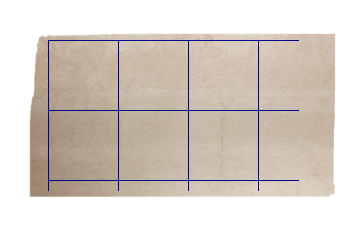 Tiles 70x70 cm made of Botticino Classico marble cut to size for kitchen