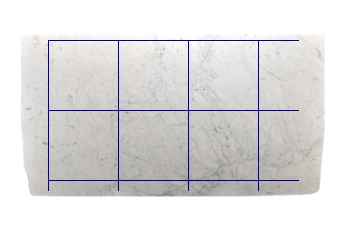 Dalles 70x70 cm de Statuarietto Venato marbre sur mesure pour salon ou entrée